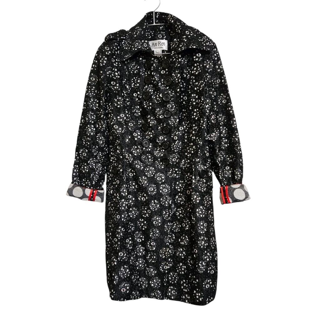 An Ren New York Long Double Button Coat Jacket XS